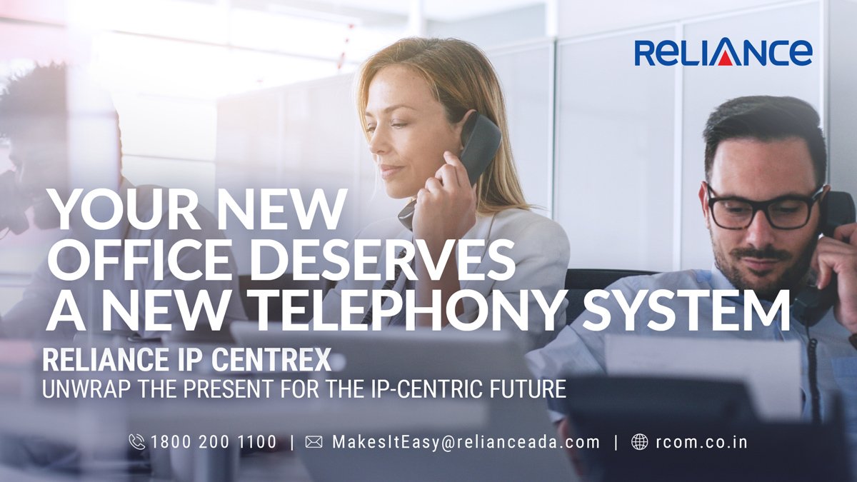 A new office location is a great opportunity to connect to the future of telephony. Start walking towards the IP-centric future with Reliance IP Centrex.
#VoiceoftheFuture