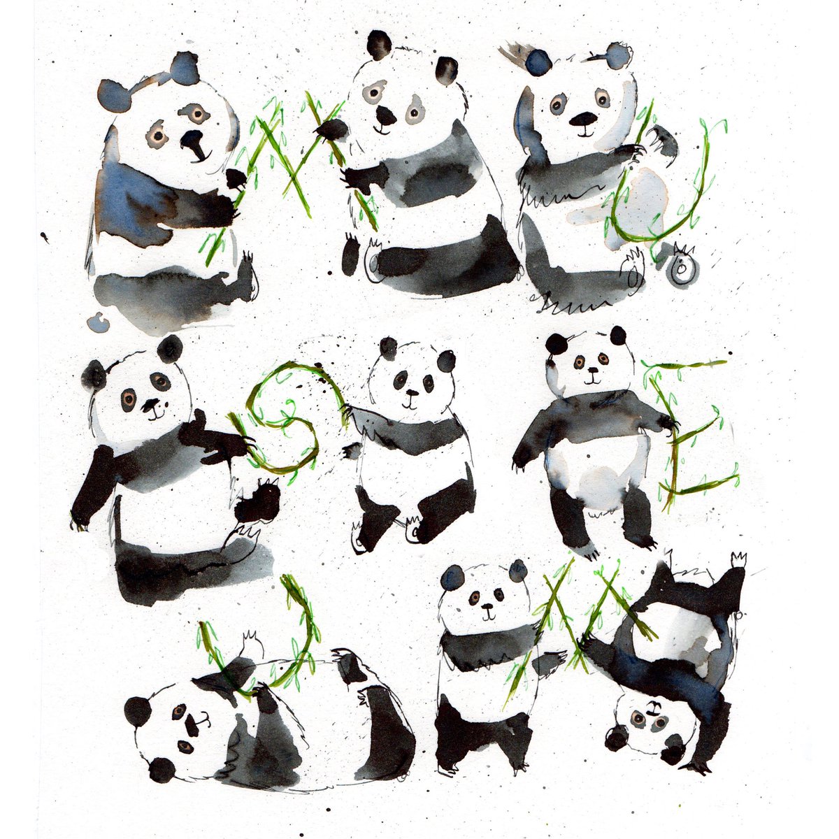 neildavison1969's tweet photo. Day 27 #DrawingAugust catching up with #luckydrawchallenge theme of #panda + #museum @LuckyDrawChal #illustration https://t.co/m9o4zZOR4i