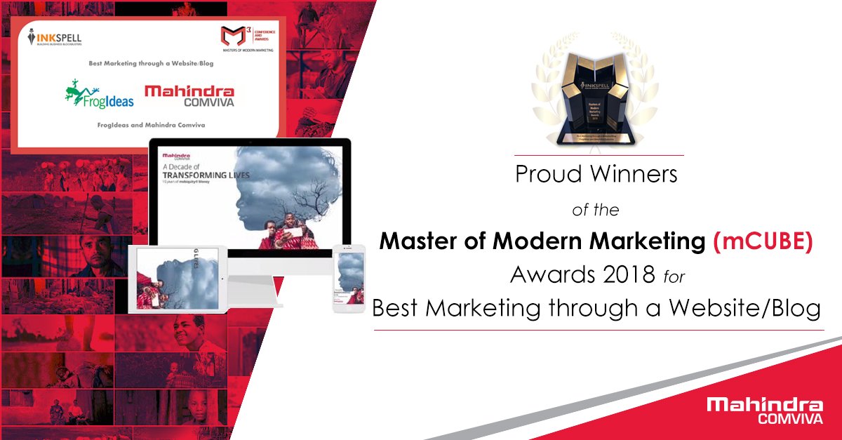 ComvivaTech's tweet photo. Continuing on our winning streak, we are very happy to announce that  Comviva  has bagged another award at the recently held Masters of Modern Marketing (mCube) awards for "Best Marketing through a website/blog" #mCube2018 #awards #marketingawards https://t.co/KCuW0Qtgfi
