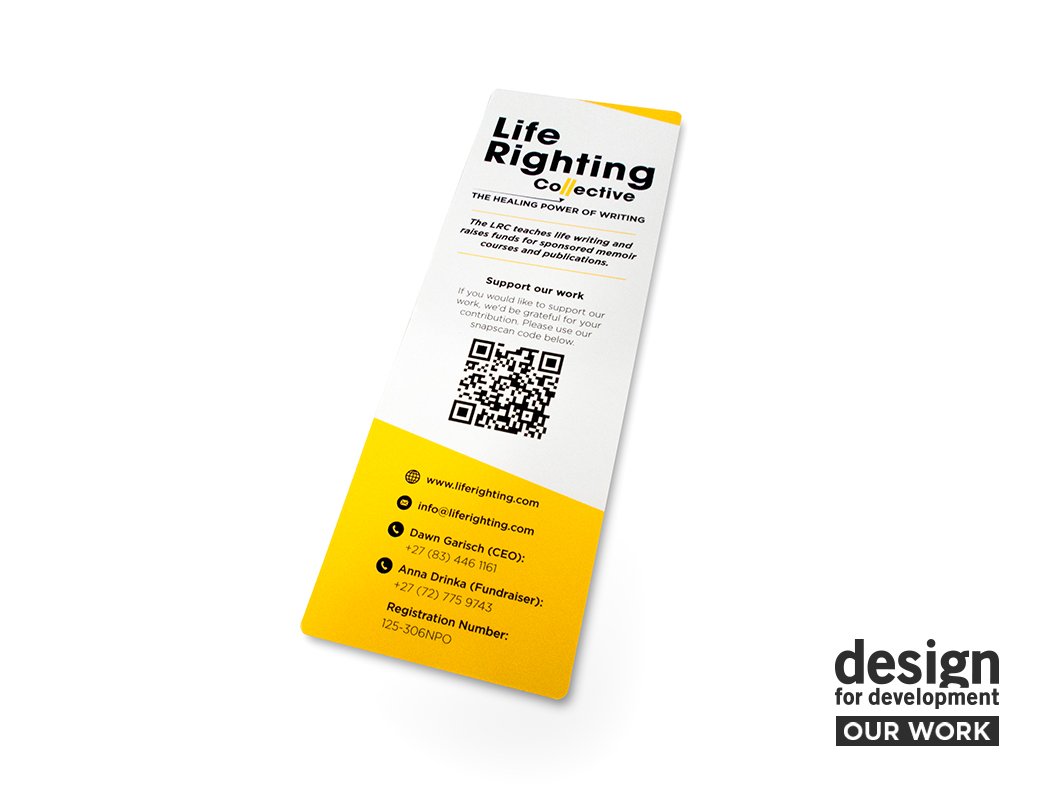 d4d_design's tweet photo. We've recently created a bookmark and business card for the Life Righting Collective to use as simple marketing tools for their newly published and first anthology of life writing. If you would like to donate to them or read more, go to https://t.co/hDLMIIA8iX. https://t.co/LNMRvCf4Jr