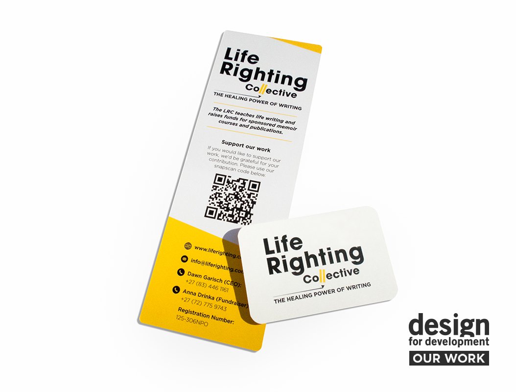 d4d_design's tweet photo. We've recently created a bookmark and business card for the Life Righting Collective to use as simple marketing tools for their newly published and first anthology of life writing. If you would like to donate to them or read more, go to https://t.co/hDLMIIA8iX. https://t.co/LNMRvCf4Jr