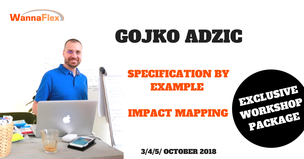 WannaFlex's tweet photo. Laat je software development proces gladstrijken door Gojko Adzic! Exclusief bij WannaFlex: De Gojko Adzic Workshop Package (incl. Specification by Example!) Interesse? Lees hier meer: https://t.co/lreuR5mUbK https://t.co/Ut7E5NJLkk