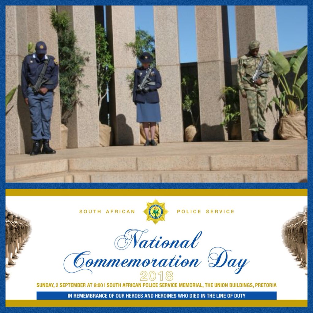 SAPoliceService's tweet image. #sapsHQ #SAPS will pay tribute to the fallen heroes &amp;amp; heroines who lost their lives while performing their duties during 2017/04/01-2018/03/31 at the #SAPSMemorial at Union Building, PTA 02/09. #FinalSalute for Lt Col MP Mamatsiari who died on 2017/10/8 ME
facebook.com/22588749410486…