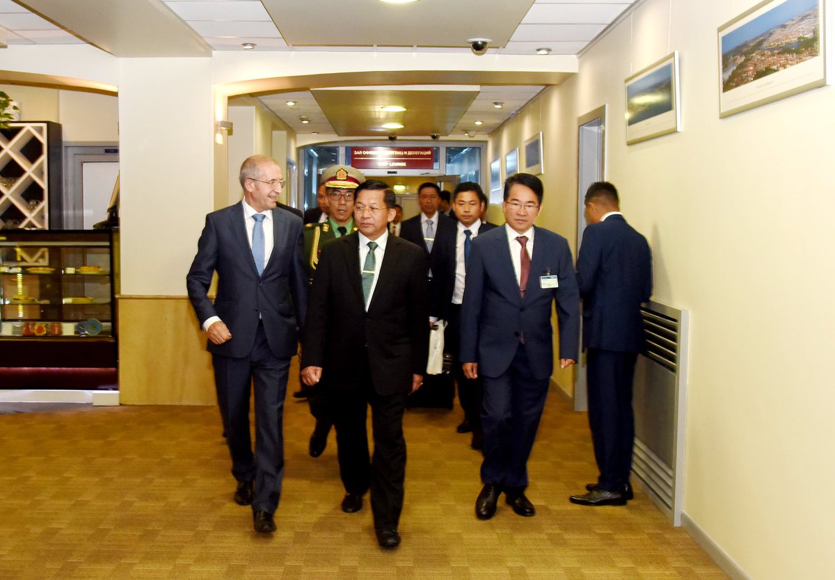 Myanmar Tatmadaw delegation led by Senior General Min Aung Hlaing arrives back from Russian Federation
Nay Pyi Taw August 26
bit.ly/2P96v1A