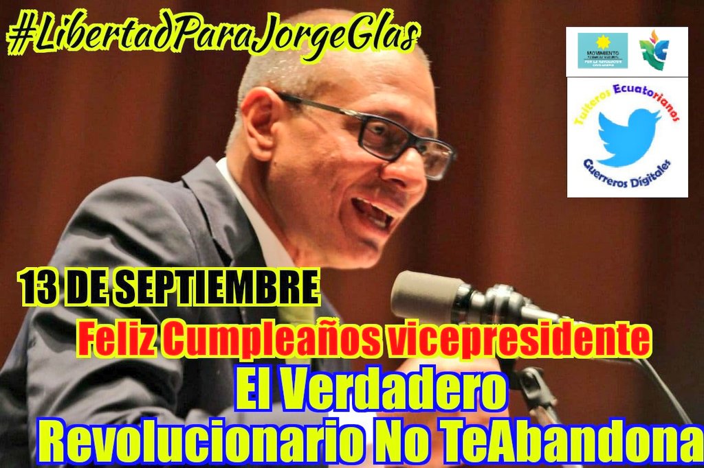 Vivi_GuevaraV's tweet photo. Hay que imponerse ante las INJUSTICIAS cometidas en contra de nuestro VP @JorgeGlas.
Ningún revolucionario puede estar en paz, NO mientras el hombre que transformó🇪🇨 y entregó su libertad por todos siga secuestrado.
A INDIGNARSE país y EXIGIR #LibertadParaJorgeGlas
@MashiRafael https://t.co/EI1IOhHeH8