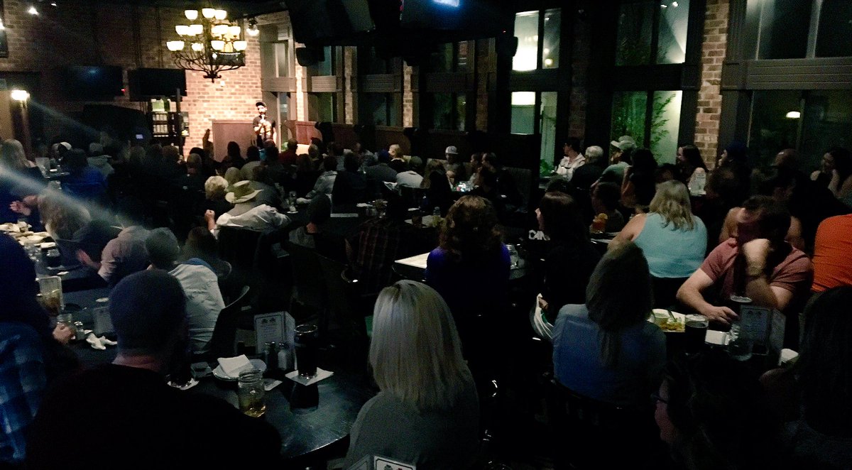 Final show of the <a href="/OkanaganComedy/">Okanagan Comedy Festival</a> Festival... packed to the rafters!

Carlos O'Byran's in West Kelowna.😀

#WestKelowna #OkanaganComedyFestival #Sweet