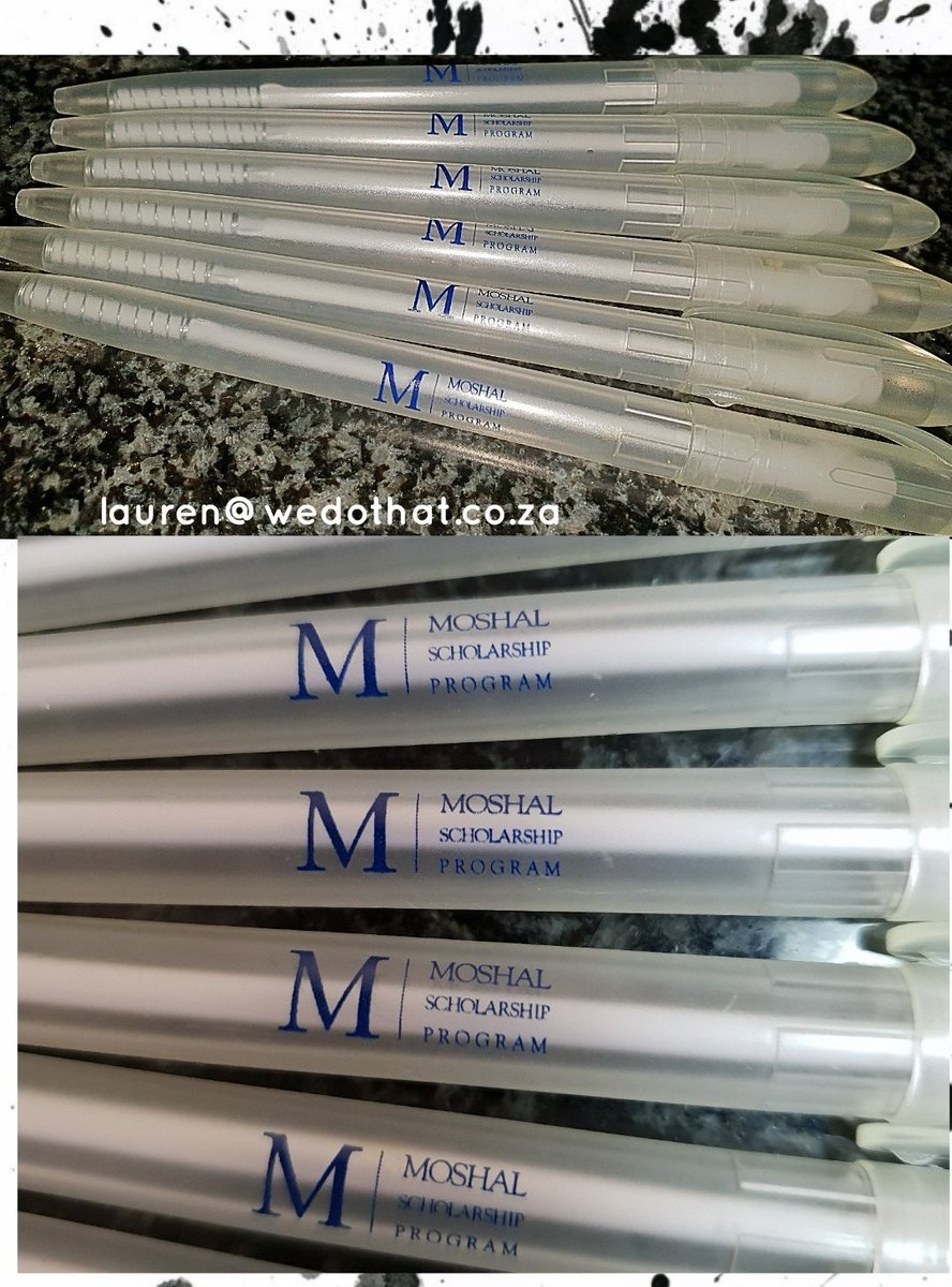 WeDoThatSA's tweet photo. Pens for the team at Moshal Scholarship Program.
#marketing #branding #promotionalproducts #SouthAfrica #WeDoThatSA https://t.co/v68LOWP9Ah