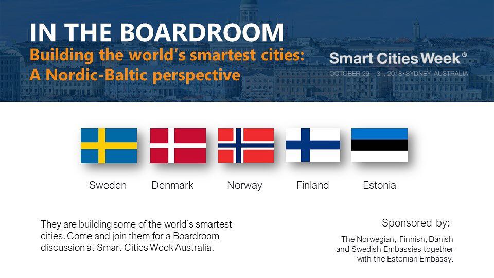 FinEmbAustralia's tweet image. We are proudly collaborating with our fellow Nordic embassies and Baltic neighbour to bring experts to Australia responsible for building the world's smartest cities. #TheNordicsAU #SmartCities #SCWAus

Register now smartcitiesweek.com Sydney 29-31 October.

More to come.