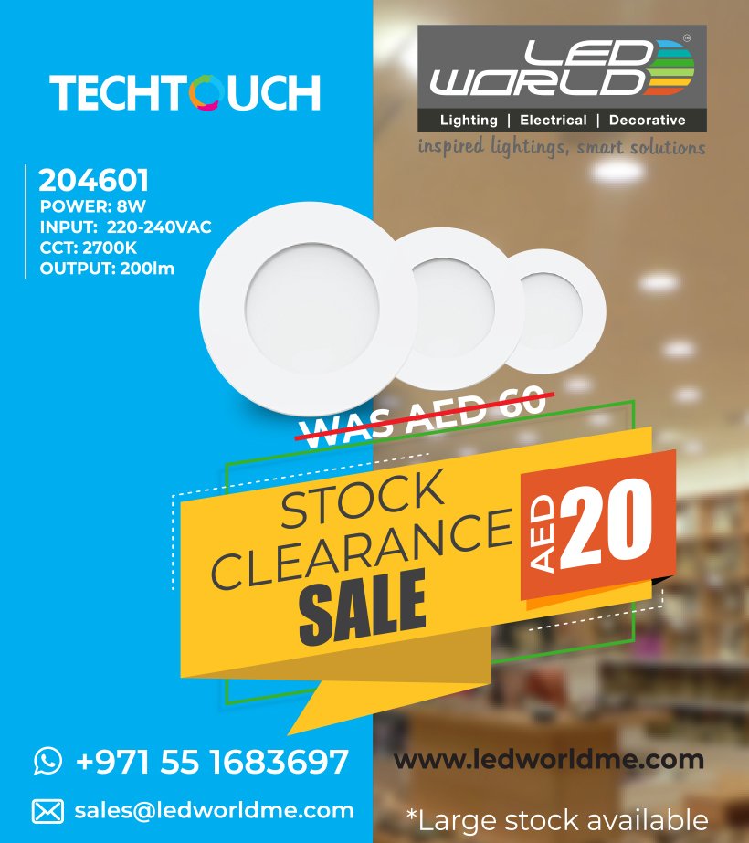 LEDworldDubai's tweet image. #DECOLIT #TECHTOUCH #STOCKCLEARANCESALE #LEDWORLD #SUMMERSALE #OFFERS