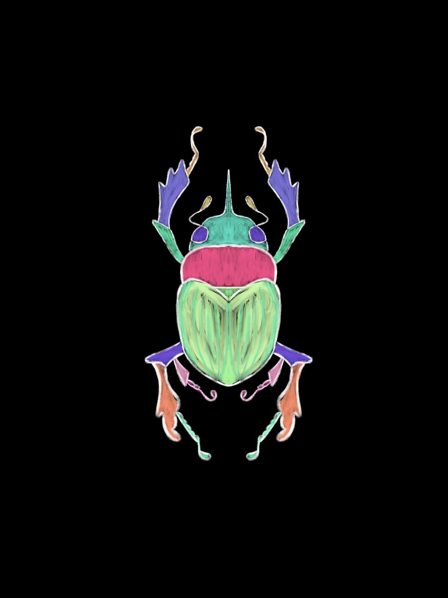 oscarwildekat's tweet photo. #100 DAYS OF ✍️
Day one, 8 minutes ...scarab beetle
#draw #illustrate #100daysofdrawing #drawing #procreate #digitalillustration #create #bugs #entomology #bugstuff #CreateInspire #CreateTheNew #createsomething #create https://t.co/uYs5ajZC03