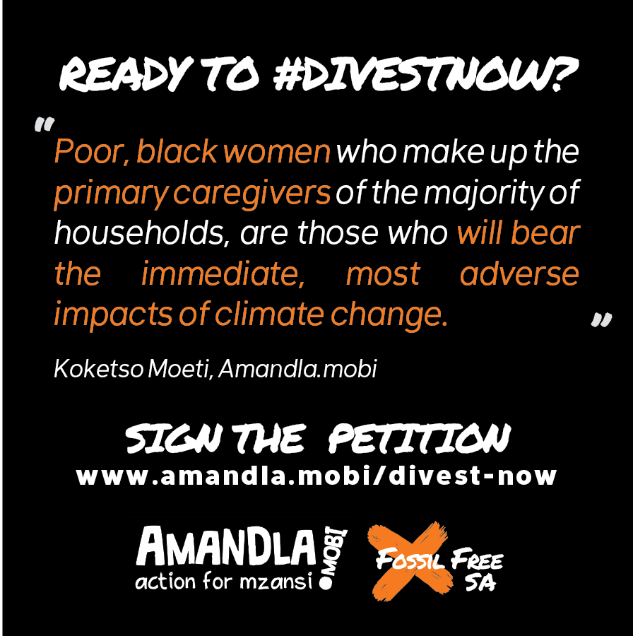 FossilFreeSA's tweet photo. Together with @amandlamobi &amp; other partner organisations, we're calling on SA’s top asset managers like #AlanGray, #Coronation, @Investec, @OldMutualSA &amp; @sanlam to help us secure a stable global climate &amp; the health of our people! https://t.co/n2xQMKdkWK #DivestNow https://t.co/SvYyDrKxXM