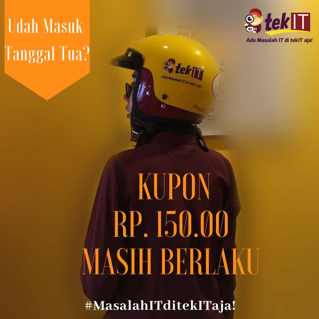 ditekitaja's tweet image. Internet Mati tapi tanggal tua?
Gak usah bingung yuk ambil KUPON GRATIS Rp. 150.000 dari tekIT.
#internetlemot #internetmati #atasimasalahinternet #punyamasalahinternet #adamasalahIT #ditekitaja #kupon #kupongratis #kuponcuma-cuma #potonganharga #tukerkupon
