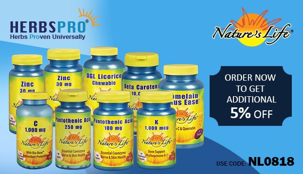 #NaturesLife which consists of all #essentials Vitamins, minerals, #amino #acids, #antioxidants that helps in boosting your health.get additional 5% off by using Coupon Code NL0818. Visit herbspro.com/nature-s-life-… to know more about it.