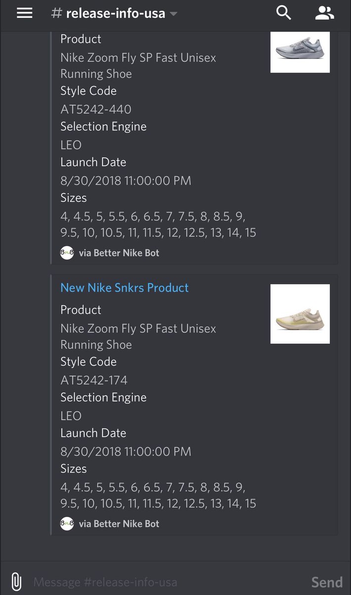 nike shoe bot discord