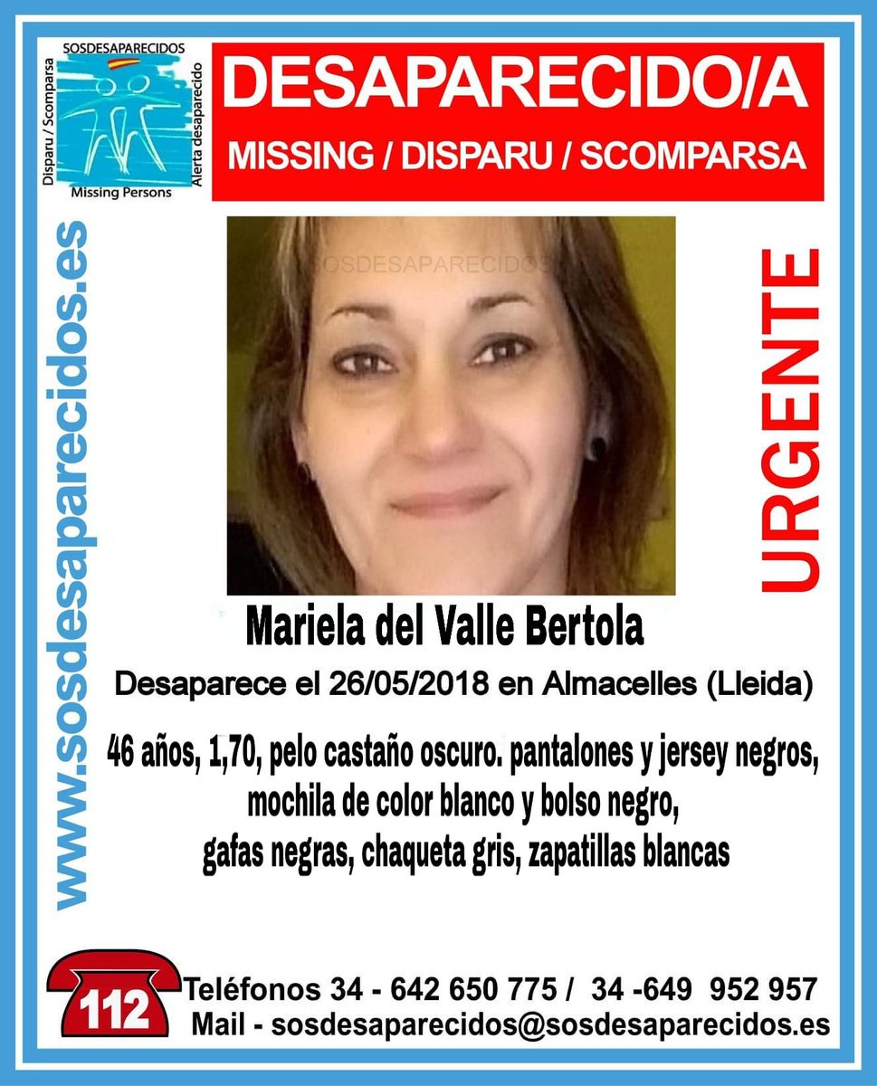 guardiacivil's tweet photo. 🔴 #URGENTE 🆘 
Esta es Mariela y ha #desaparecido en Almacelles #Lleida 
Si la has visto llama:
☎ #062 
☎ #112
#Colabora, tu RT 🔁 puede ayudar a localizarla
#Gracias 👍 https://t.co/yqGM9cKaF6