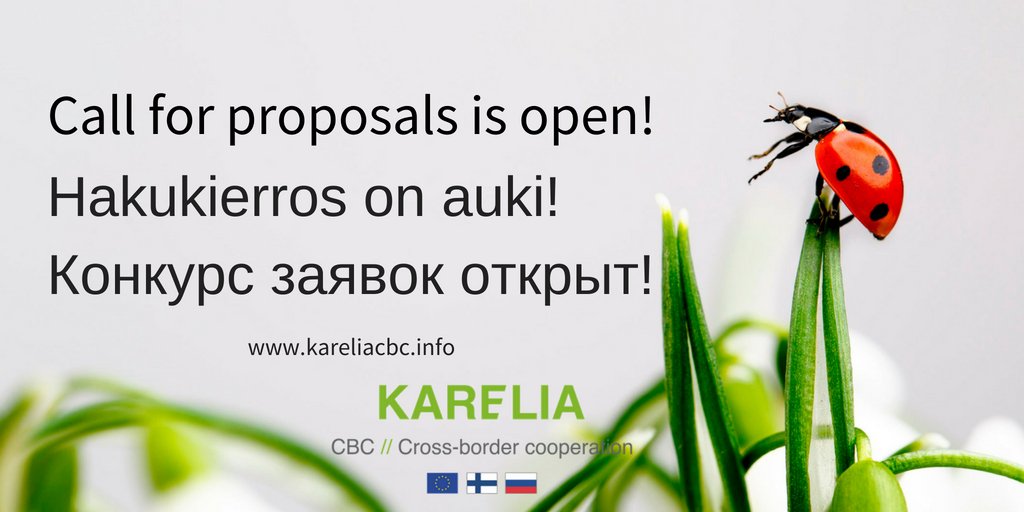 The call for proposals is now open! Submit your concept note by 15th October. 
Download the application pack: kareliacbc.fi/en/application…
#projectfunding #crossborder #finlandrussia