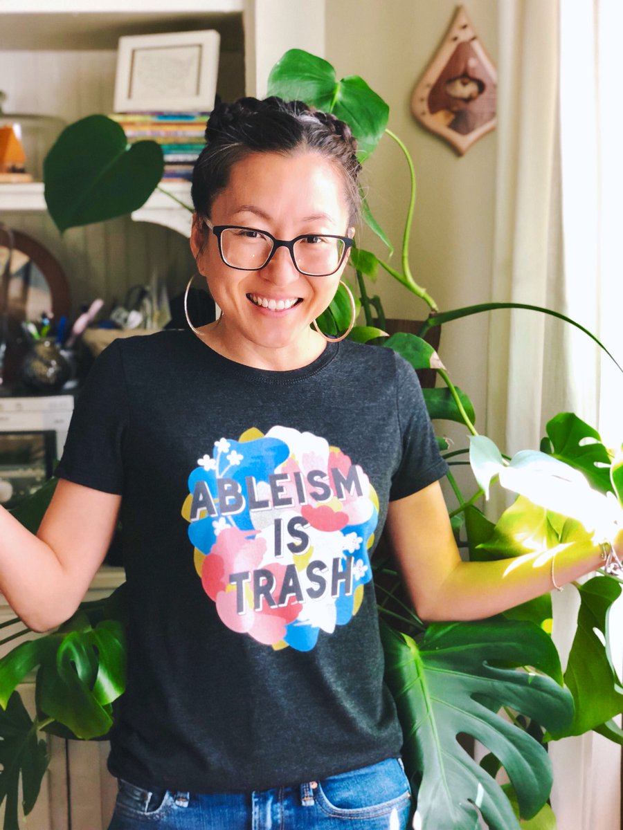 BOOM! 🔥 Dreams really do come true! Thank you so much for making this shirt a reality, Jee Hei Park!!! 💘

“ABLEISM IS TRASH” merch (shirts, totes, mugs): teespring.com/stores/ableism…

Proceeds will go to @DisVisibility! 

#AbleismIsTrash #SuckItAbleism