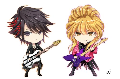 Ai ちまちま描いてたミニキャライラスト 7人揃いました Xjapan X Yoshiki Toshl Hide Taiji Sugizo Pata Heath