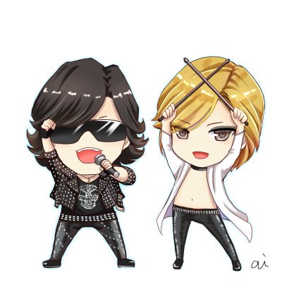 Ai On Twitter ちまちま描いてたミニキャライラスト 7人揃いました Xjapan X Yoshiki Toshl Hide Taiji Sugizo Pata Heath