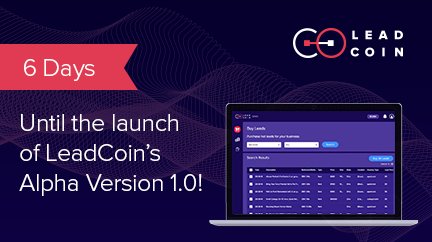 LeadCoinNetwork's tweet image. 6 DAYS until the #leadcoinalpha is available to the public. Register on our website in 6 days to be part of the future of web marketing. 

#ethereum #blockchain #leadcoin #LDC
