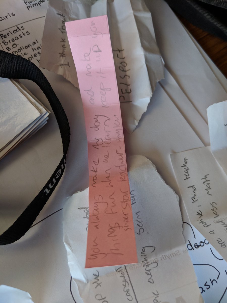 AnnaCoutsolitis's tweet photo. Asked for feedback from my class today on my teaching so far. 
What beautiful, beautiful responses! ❤️ #forevergrowing #onlywayilearn #parkinglot https://t.co/YVKpw3i6kF