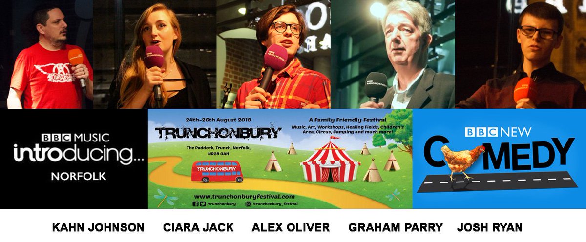 A huge thank you to all the acts from <a href="/bbcnewcomedy/">BBC New Comedy</a> and <a href="/BBCIntroNorfolk/">BBC Music Introducing in Norfolk</a> for all their work at <a href="/Trunchonbury/">TrunchonburyFestival</a> yesterday for our #takeover

Thanks Trunchonbury for having us - see you soon!

#norfolk #northnorfolk #comedy #music #live