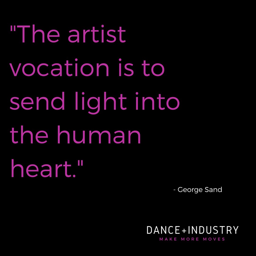 "The artist vocation is to send light into the human heart." - George Sand #qotd
