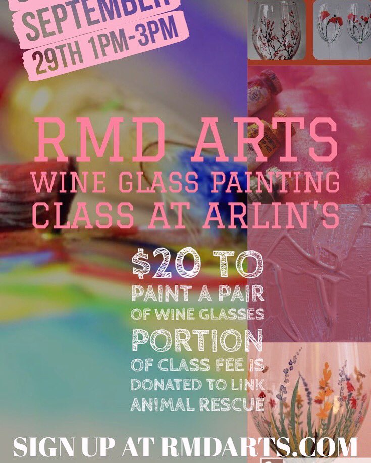 ArlinsBar's tweet image. Do you like painting, wine, or animals? Come participate in these exact activities while supporting a local animal rescue team. 🍷🎨🐶