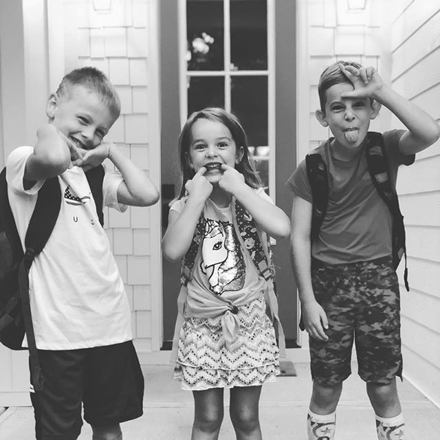 pagefox46's tweet photo. Last night Jake and I sat them down to talk back-to-school expectations.  We told them to use their manners and be on their best behavior for the first day back and first day ever at a new school.  Glad to see it all sunk in.
.
.
.
#backtoschool #thirdgr… https://t.co/pco7CtayfQ https://t.co/SohxEecxPn