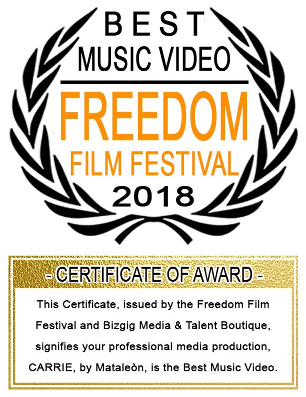 Another great news! Il #videoclip di #Carrie dei <a href="/Mataleonband/">Mataleòn</a>, scritto e diretto da noi, vince nella categoria Best Music Video al Freedom Film Festival 2018, USA! #mataleòn #musicvideo #thetapeagency #freedomfilmfestival #filmfestival #womeninfilm