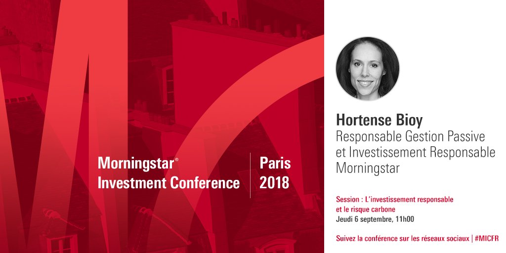Jeudi 6 septembre, Hortense Bioy interviendra sur le thème de l'investissement responsable et le risque carbone. Ne manquez pas cet atelier éligible à la certification #CIF. 
Inscription : morningstar.com/company/events…
#MICFR