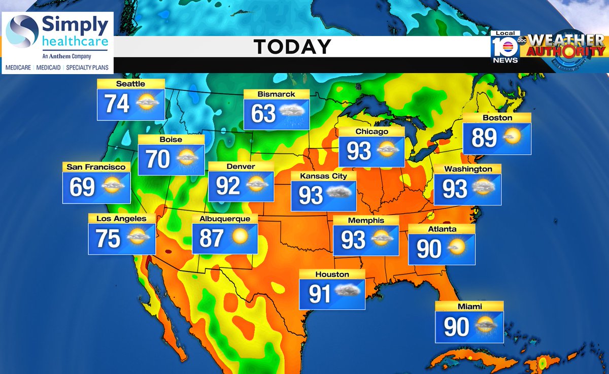 Here is the national forecast for today Presented by Simply Healthcare https://t.co/VGTcfS5Nh6