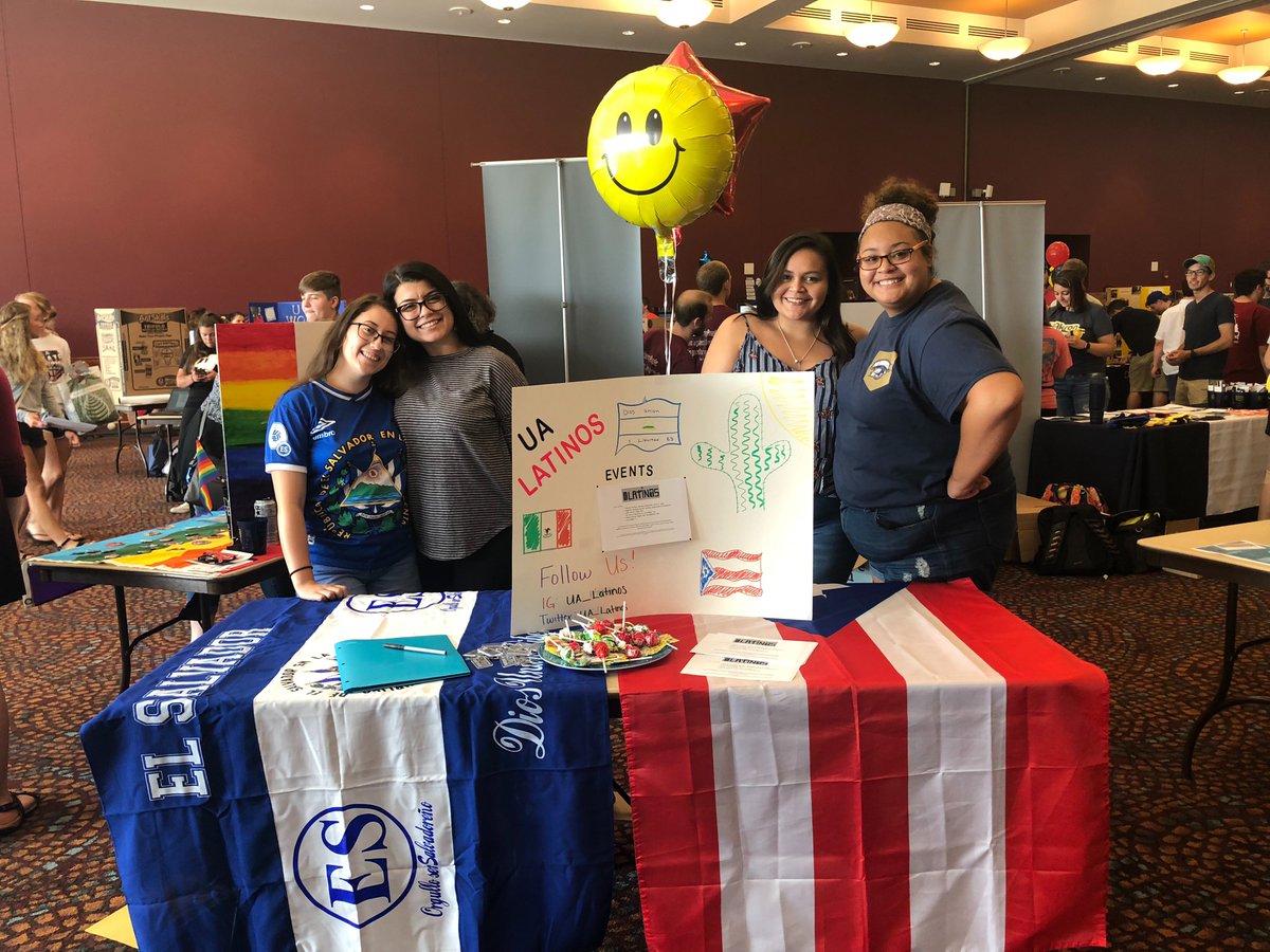 UA_Latinos's tweet photo. Hola UA !! Hopefully you got the chance to visit us at @NewRooWeekend, if not come to our Chisme Fridays at 12:00 in the Student Union 🙂 https://t.co/JVjvH6TmOC
