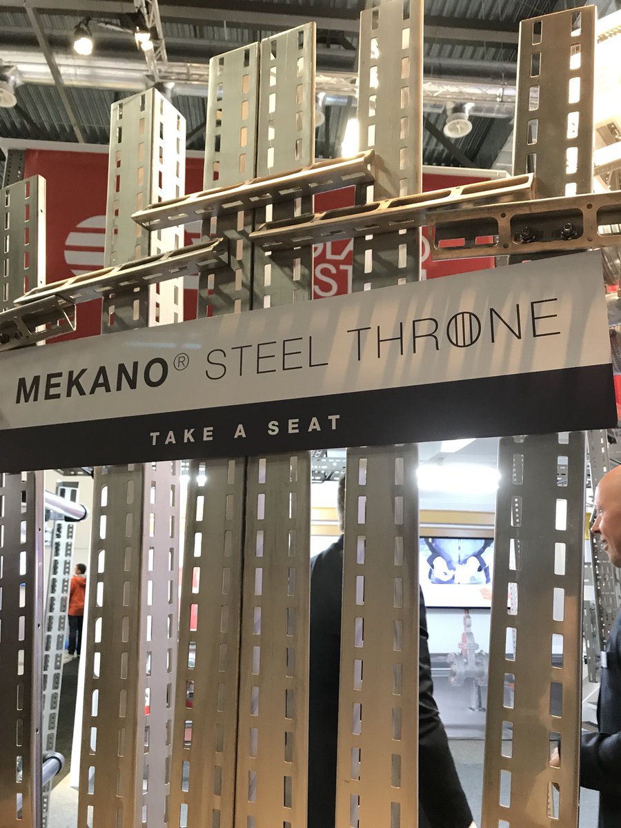 Take a seat on our Mekano Steel Throne at stand 7200. Rumor has it that a prince is visiting the <a href="/ONS_Stavanger/">ONS Stavanger</a> exhibition <a href="/Kronprinsparet/">Det kongelige hoff</a> 

#ONS2018 #mekano #stolepå