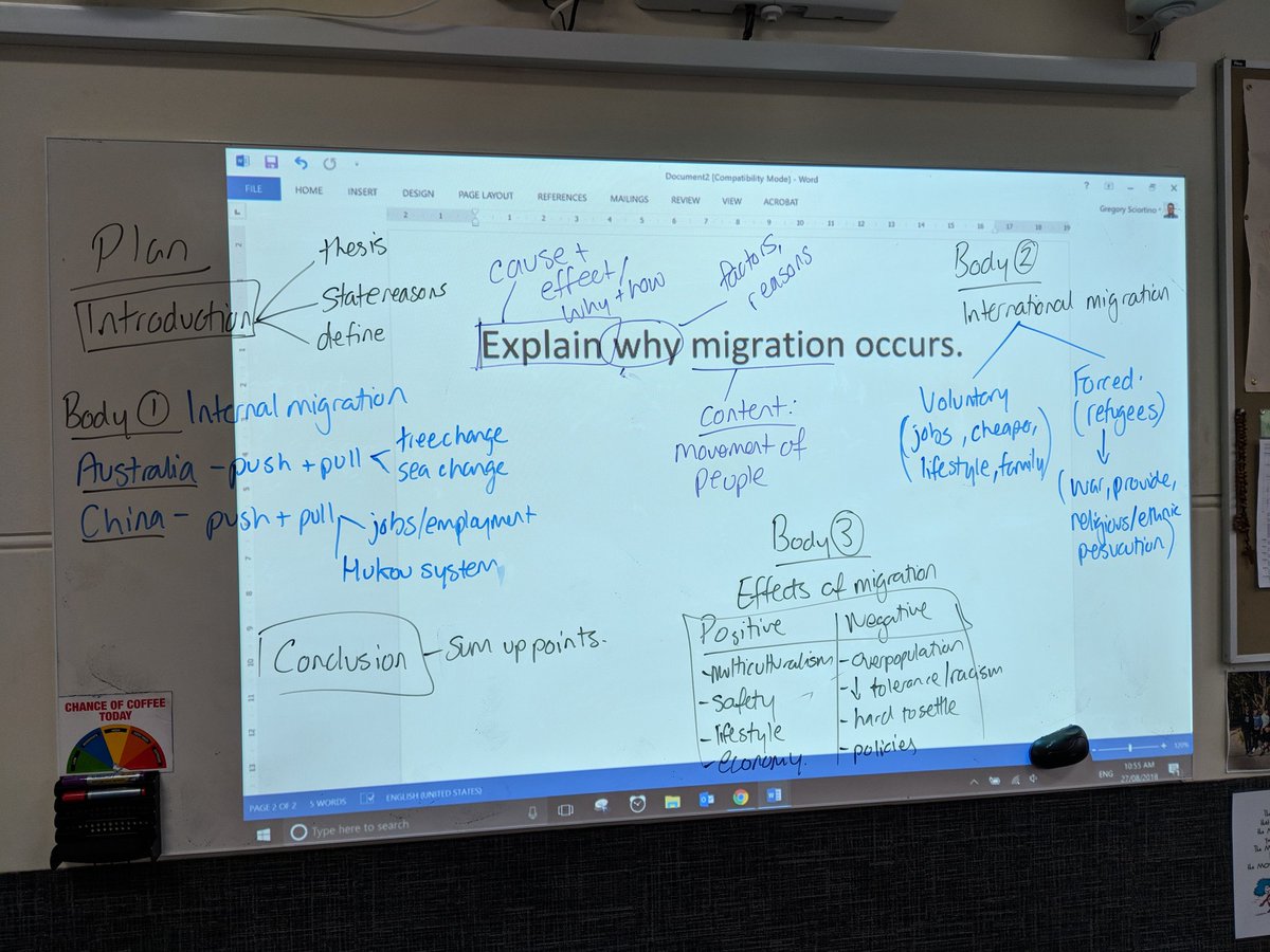 Mr_Sciortino's tweet photo. Planning an extended response with Yr 9 today to build #literacy. Tomorrow the writing begins! #GeoSPC #gregography #gregsclassroom #spclearn https://t.co/RMO0EDvK57