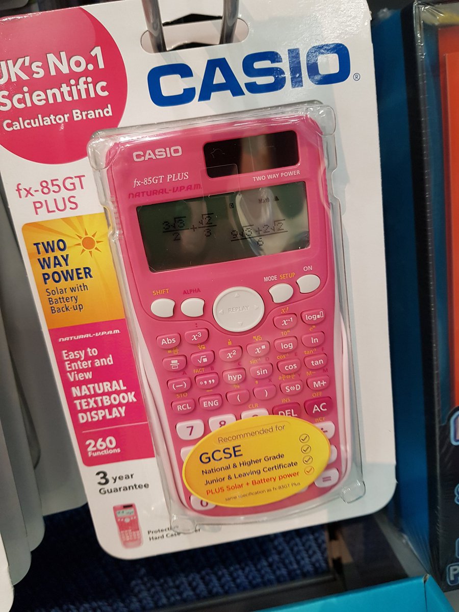 OrmistonVenture's tweet photo. Just saw an essential part of your equipment on sale... don't forget to pick up a Casio FX calculator for maths :) https://t.co/VAlSr1zxG6