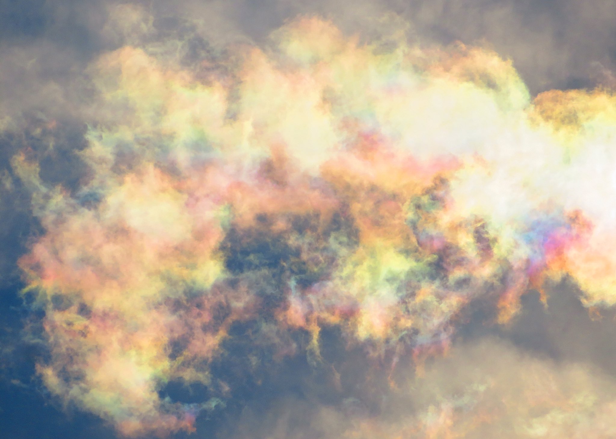 ◆空◆荒木孝介 直送 新品 SM【パステル・色鉛筆等】◆丁寧梱包◆風景画 雲 雨上がりの空にめっちゃ鮮やかな虹！！ #虹 #虹色 #レインボー