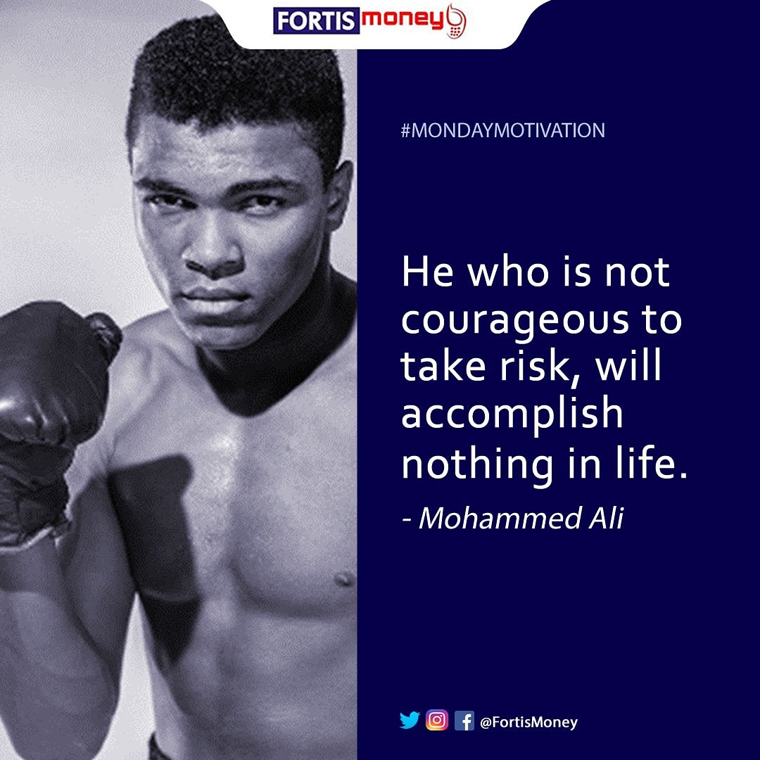 He who is not courageous to take risk, will accomplish nothing in life - Mohammed Ali⠀
.⠀
.⠀
#ModayMotivation #MotivationMonday #Leadership #ModayVibes #Determination #DailyInspiration #FortisMoney #MobileMoney #Abuja #Lagos #Nigeria
