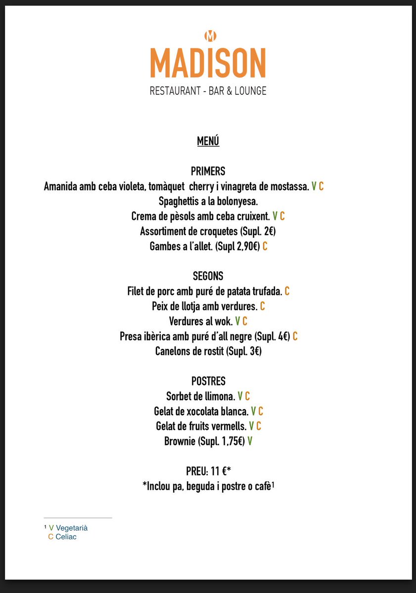 MadisonBadalona's tweet photo. JA ESTEM EN MARXA‼️
Vine a gaudir del NOSTRE MENÚ, tasta’l😋! 📍c/ prim, 128
#teammadison 🍽 https://t.co/5Ma6ZJbqVM