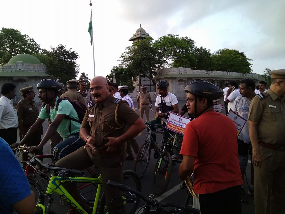 Cycle Rally on Traffic and Safety Awareness - April 2018. #TrafficWarden #TPTWO #TrafficSafetyAwareness #WearHelmet #ObeyRules #NoMobileDriving #NoDrunknDrive