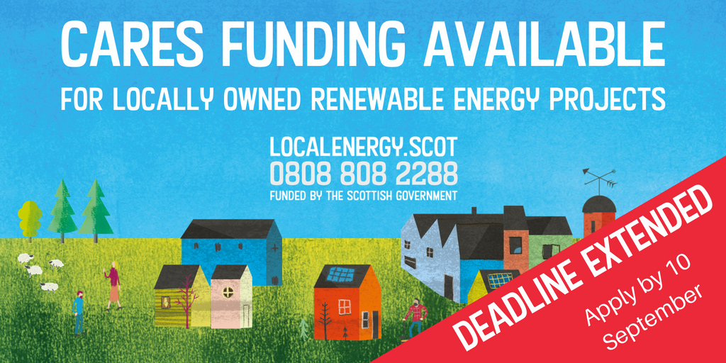 localenergysco's tweet photo. Funding deadline extended! You can now apply for CARES funding for your locally owned renewable energy project until 10th September.
The Local Energy Scotland team are on hand to help with your application β find out more here: https://t.co/MwbVVpnxHq https://t.co/V6uGfkjFiS