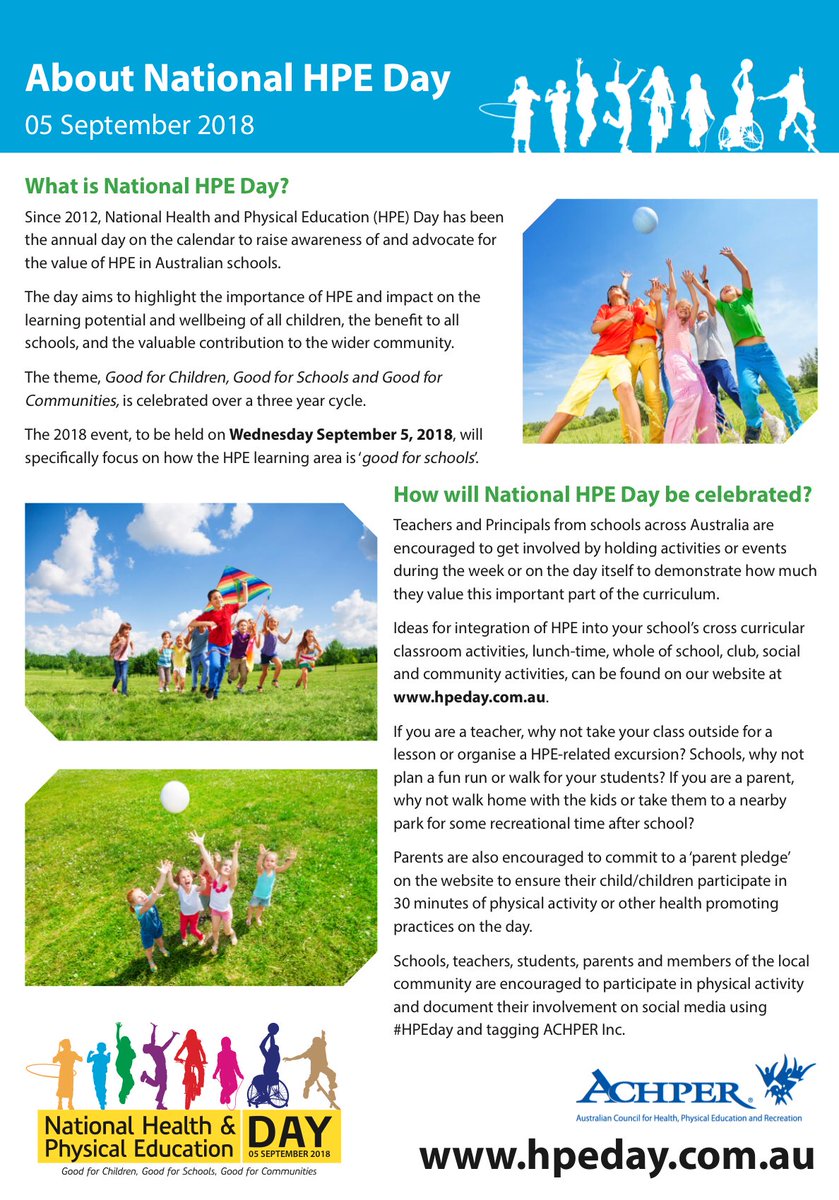 ACHPERNSW's tweet image. National #HPEday is next week! What have you got planned? #PDHPE