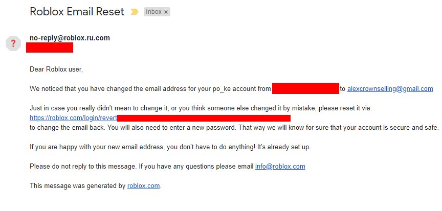 Poke On Twitter Someone S Tryna Hack Me Lmaoo Just Got A Fake Roblox E Mail Which I Nearly Fell For Pretty Sure If I Clicked The Link I Would Ve Lost My Account Https T Co 44e92bv3u0 - how to get your hacked roblox account back 2018