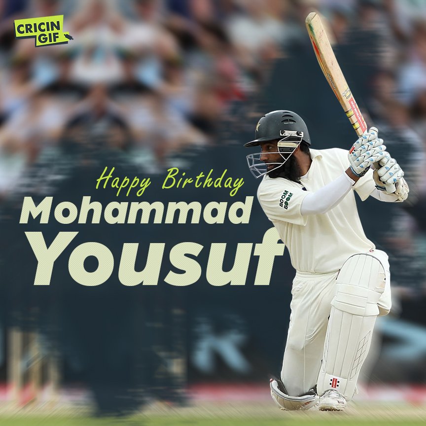  Happy Birthday to one of the most elegant batsman from Pakistan, Mohammad Yousuf! 