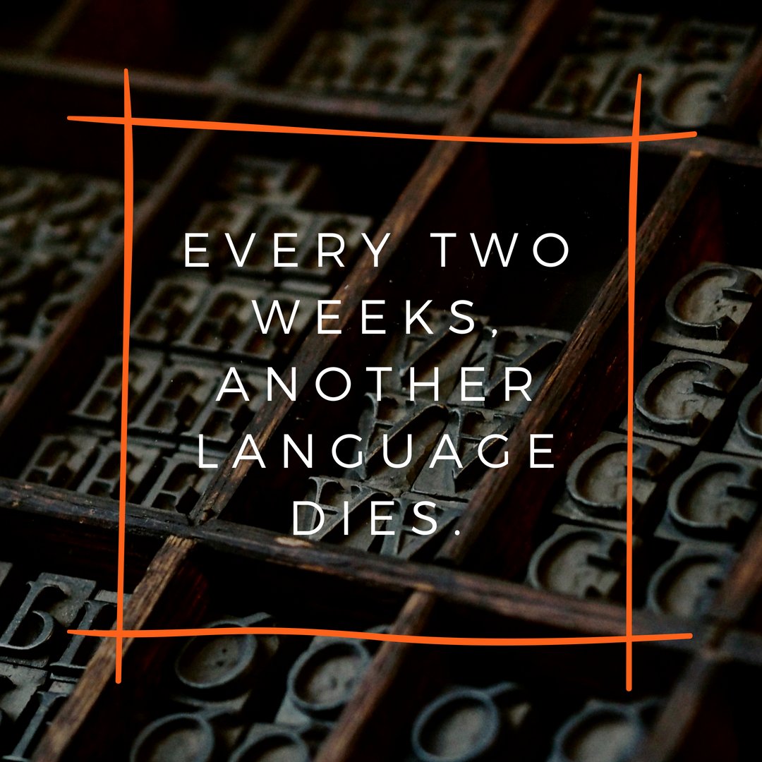 TruthBeToldM's tweet image. Every two weeks, another language dies. Or, perhaps, a dialect. There are over 231 completely extinct languages and 2,400 of the world’s languages are considered to be in danger of dying out. #language