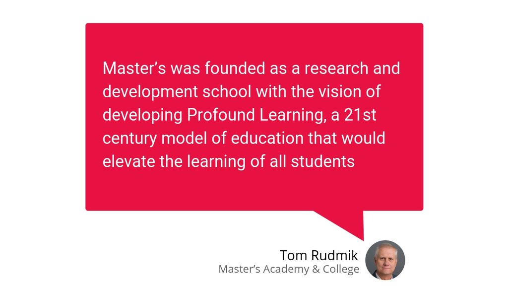 masterscalgary's tweet photo. "Today, Profound Learning is being shared and practiced by early adopter schools around the world." https://t.co/hgRfOgbvaH #profoundlearning #mastersacademy #imaginaleducation #masterscollege https://t.co/VFKIhzoGx0