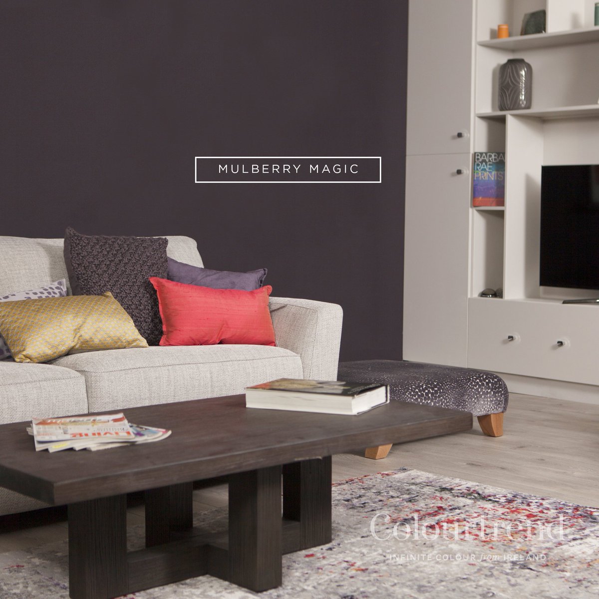 TempleogueDecor's tweet photo. We are not quite ready to bid a final farewell to Summer but we do welcome the beautiful tones of Autumn. Mulberry Magic by Colourtrend Paints adds some magic to this living room. #Colourtrend #MulberryMagic #ColourtrendStockist #templeoguedecor #paint #interiors #morethandecor https://t.co/Y50De389DA