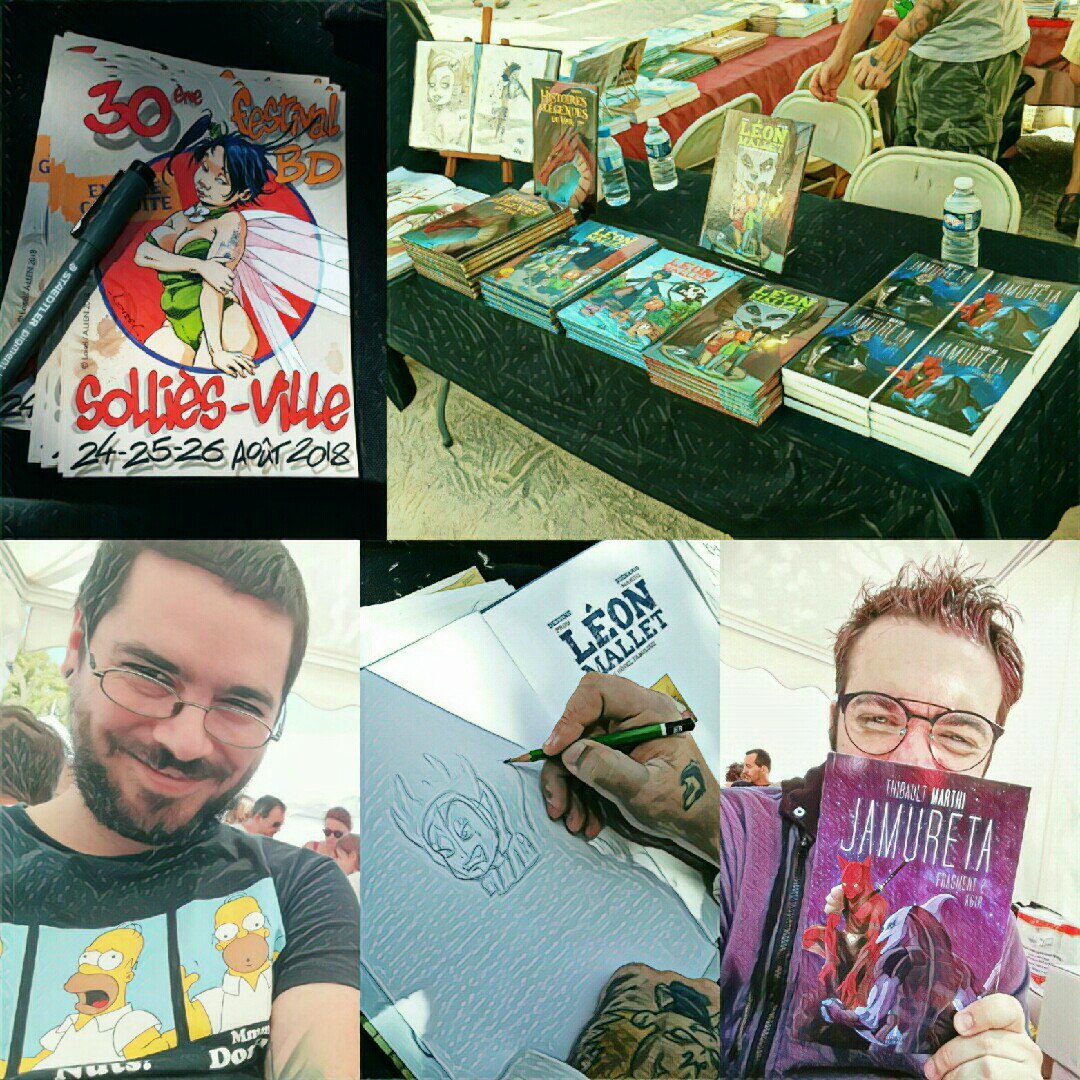 ThibaultMarthi's tweet photo. Super #festivalbd ce #weekend avec @KonradWebship pour dedicacer nos #leonmallet ! Des vons #souvenirs et des #livres partout. #rdv l'année prochaine
#nextyear #BooksNotBullets https://t.co/yNTKSyrSBF