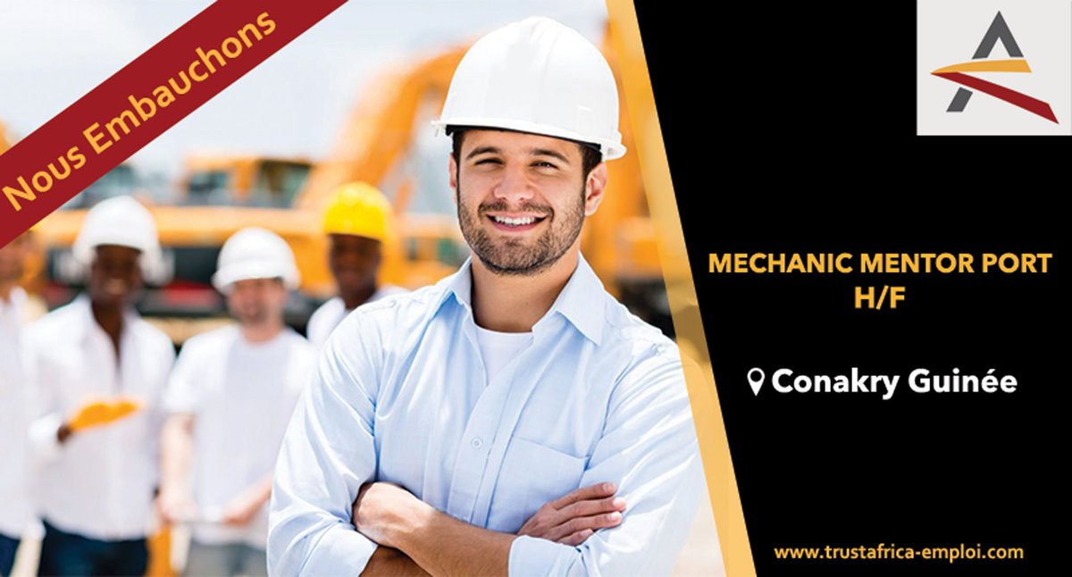 TrustGuinee's tweet image. Découvrez cette offre d'emploi:

Nous recrutons - MECHANIC MENTOR PORT (Minier)

Pour voir les détails de l'offre et postuler, cliquez ici : bit.ly/MechanicMentor…

#TrustAfrica #Jobs #JobOffer #Offredemploi #Emplois #Recrutement #Mechanic #MechanicJobs #MiningJobs #Mining
