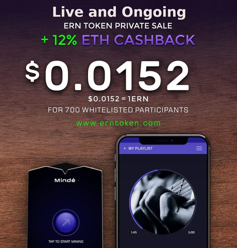 erntoken's tweet photo. Participate to @erntoken Tier 2 Private sale and earn 12% eth cash back.
8% referral bonus and 5% affiliate bonus up to level 3 of your direct and indirect referrals.
#Erntoken more ways to earn! https://t.co/NRk2f1hW4U